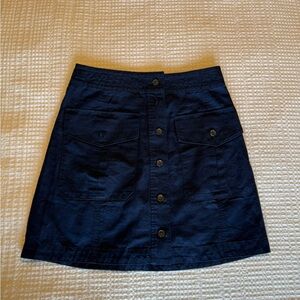 Banana Republic navy cargo mini skirt
